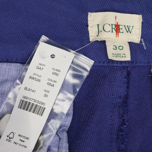 New JCREW Size 30 Relaxed Cargo Pants in Heavyweight Twill Royal Navy $128 BW526 - Picture 9 of 9